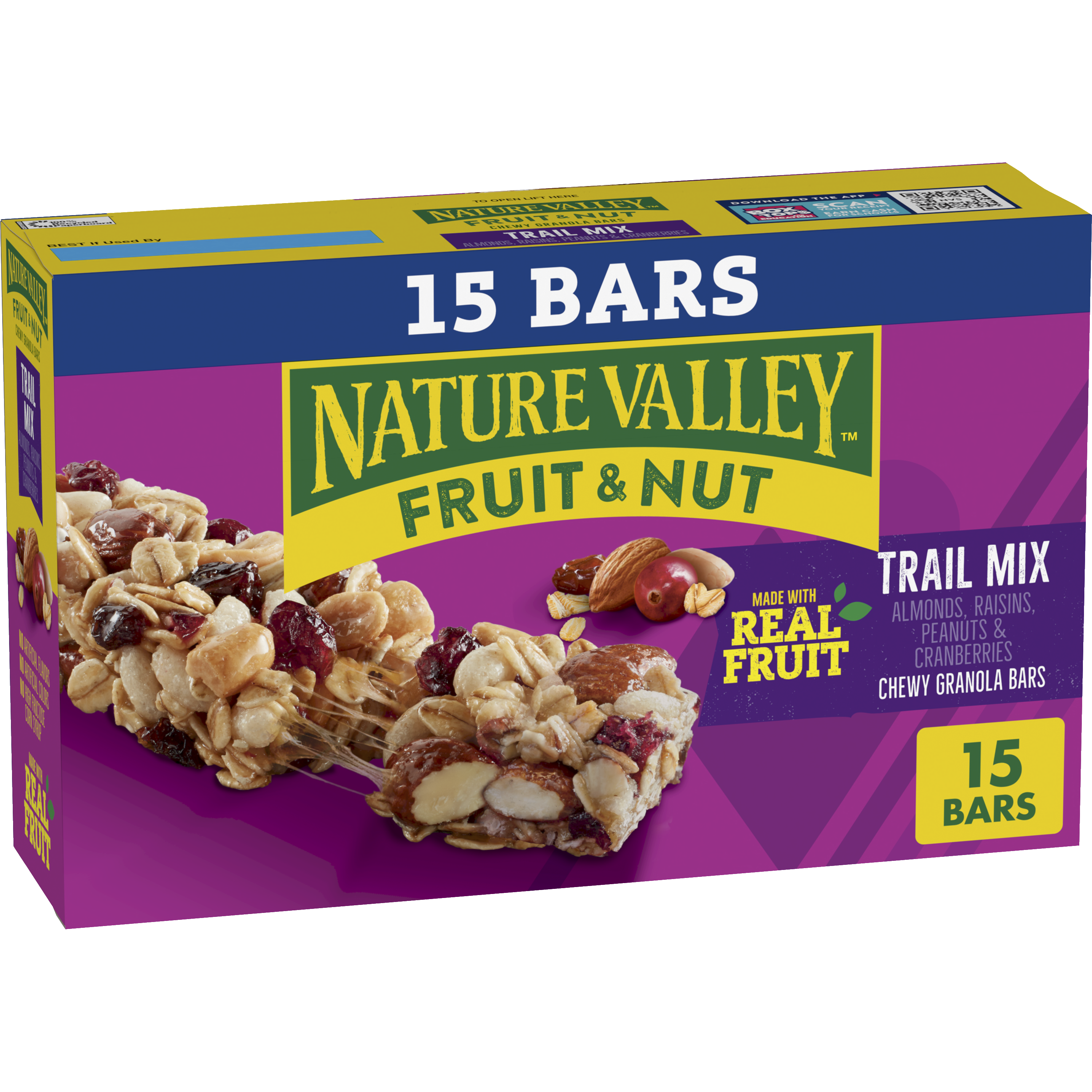 Trail Mix Fruit & Nut Bars 15ct - Convenient Daily Bite