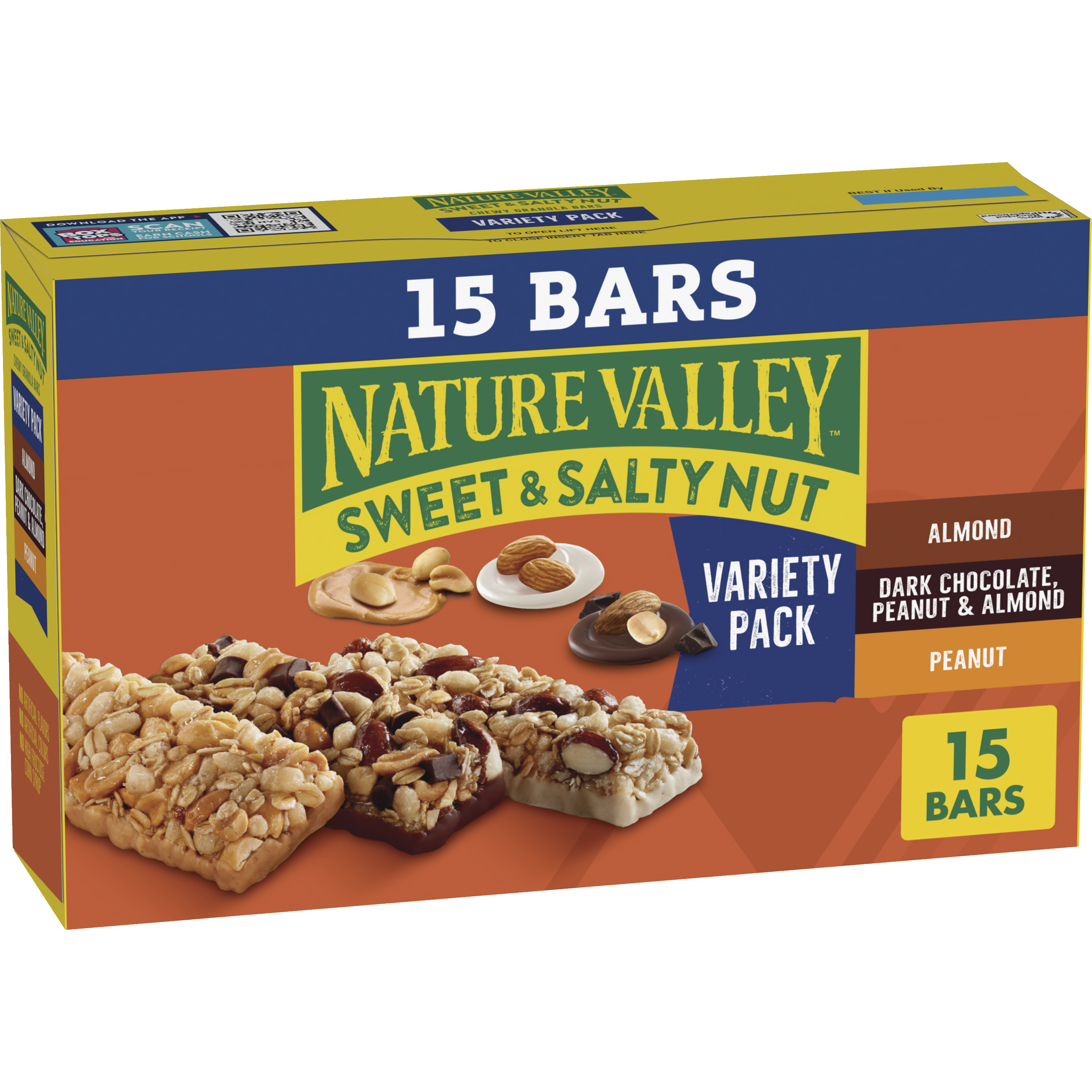 Dark Chocolate Peanut & Almond Sweet & Salty Nut Granola Bars 15ct - Convenient Daily Bite