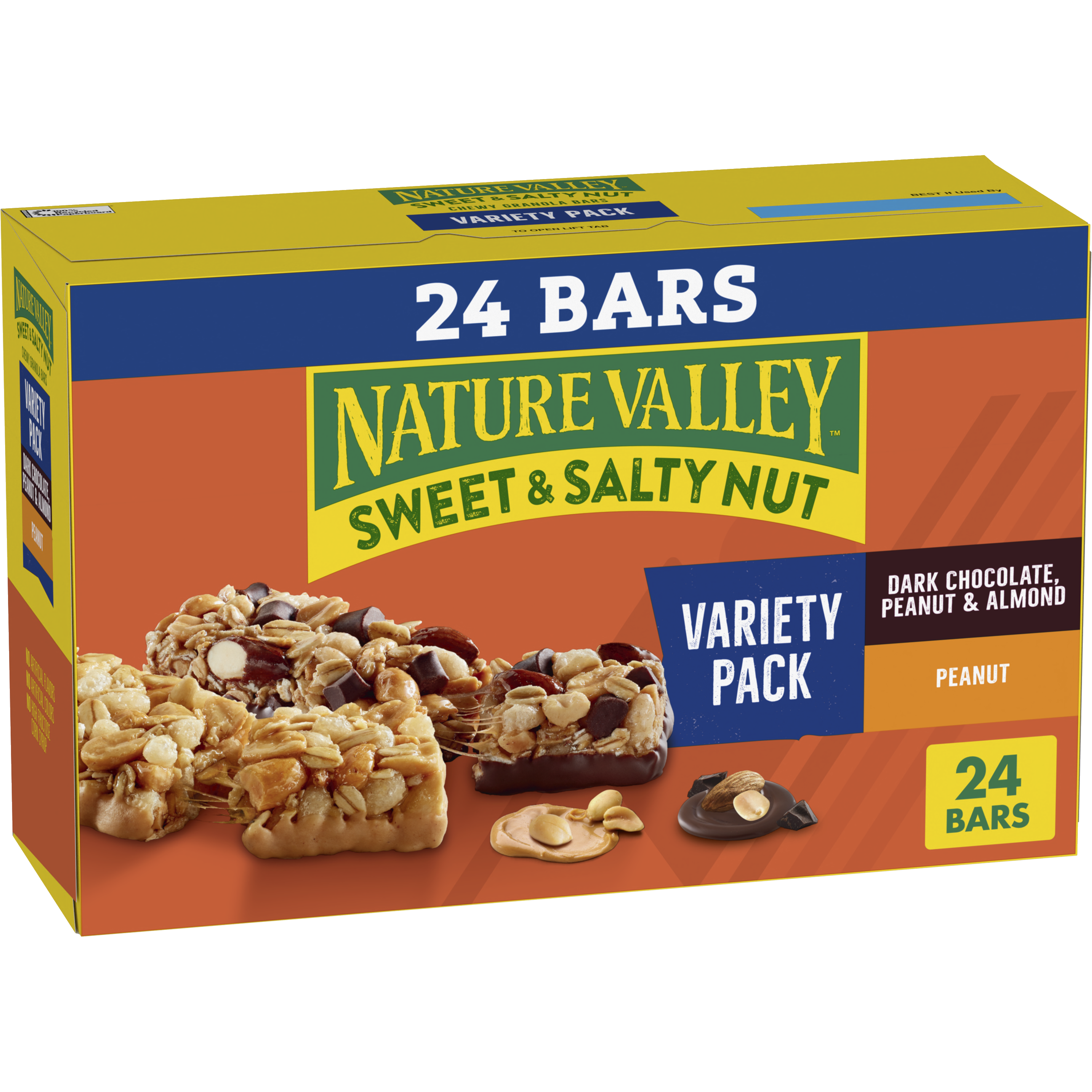 Dark Chocolate Peanut & Almond Sweet & Salty Granola Bars Variety Pack 24ct - Convenient Daily Bite