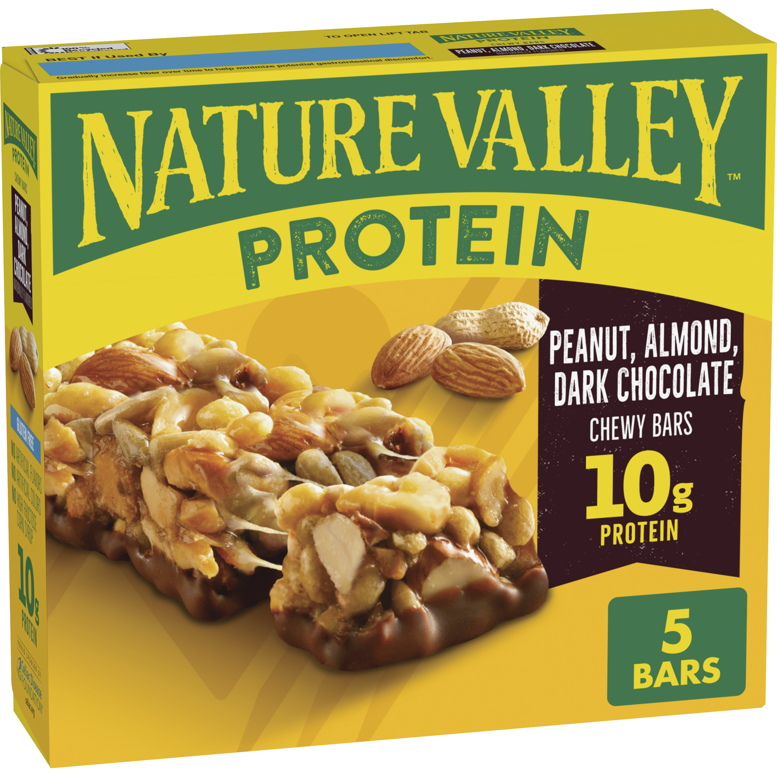 Peanut Almond & Dark Chocolate Protein Chewy Bars - Everyday Health Routine