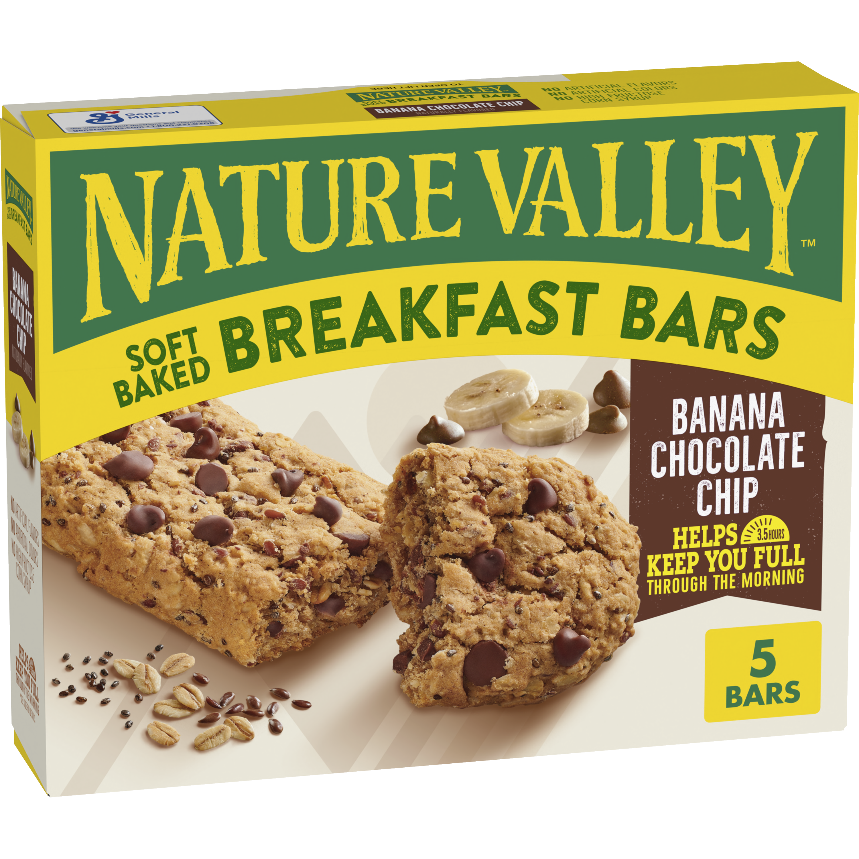 Banana Chocolate Chip Soft Baked Breakfast Bars - Convenient Daily Bite