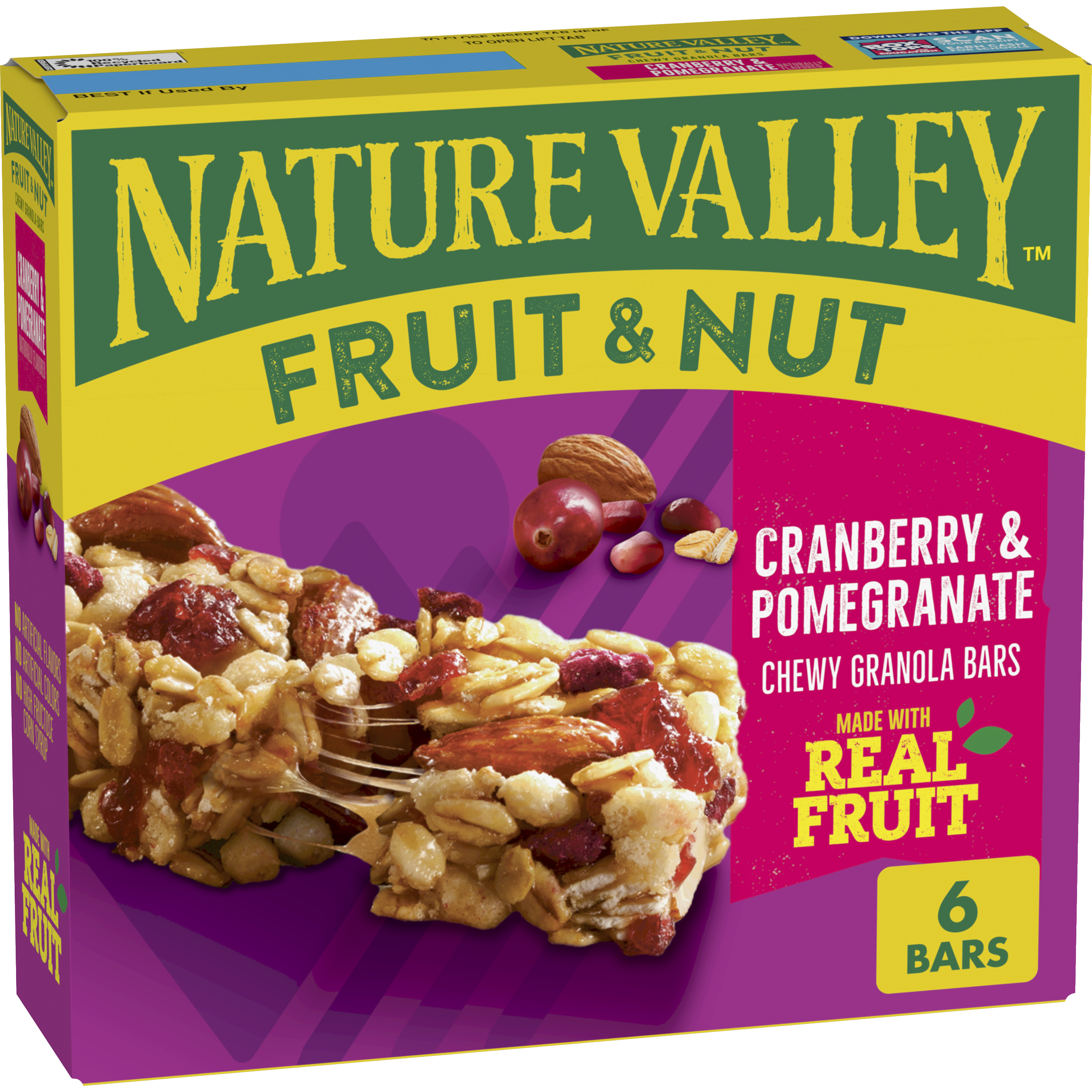Cranberry & Pomegranate Fruit & Nut Bars - Convenient Daily Bite