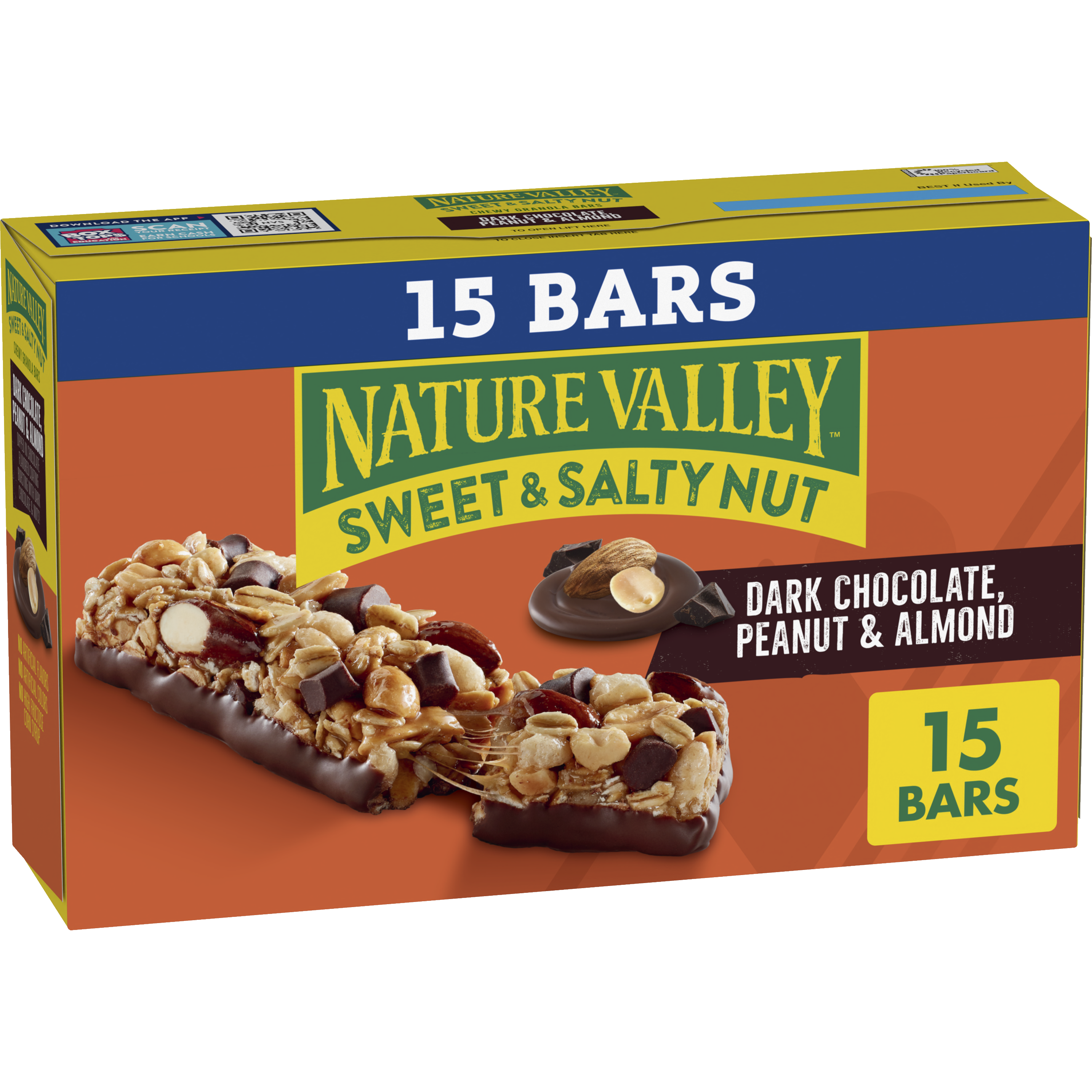 Dark Chocolate Peanut & Almond Sweet & Salty Nut Chewy Granola Bars 15ct - Convenient Daily Bite